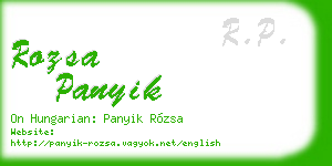 rozsa panyik business card